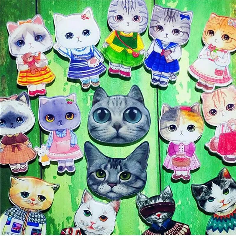 1 шт. с изображением животных котов значков на булавке Kawaii значок Bacges рюкзак