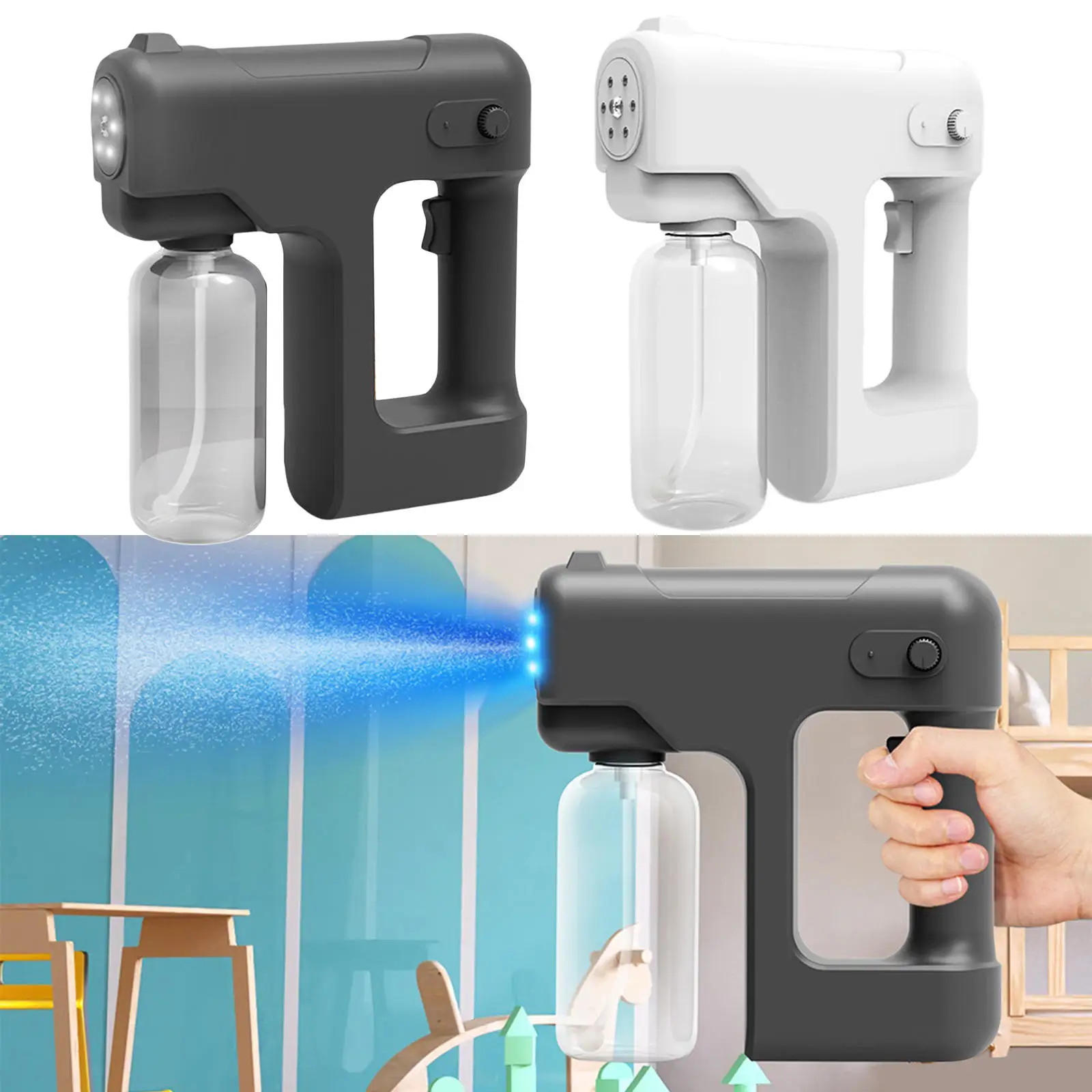 Handheld Electric Nano Steam Disinfectant Sanitizer Fog Machine Sprayer 500ml USB Charging 1500mAh
Handheld Electric Nano Steam Disinfectant Sanitizer Fog Machine Sprayer 500ml USB Charging 1500mAh