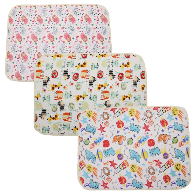 

Changing Pads Diaper Newborn Baby Replacement Waterproof Breathable Print Pads Baby Washable Insulation Pads Kids Caring Product