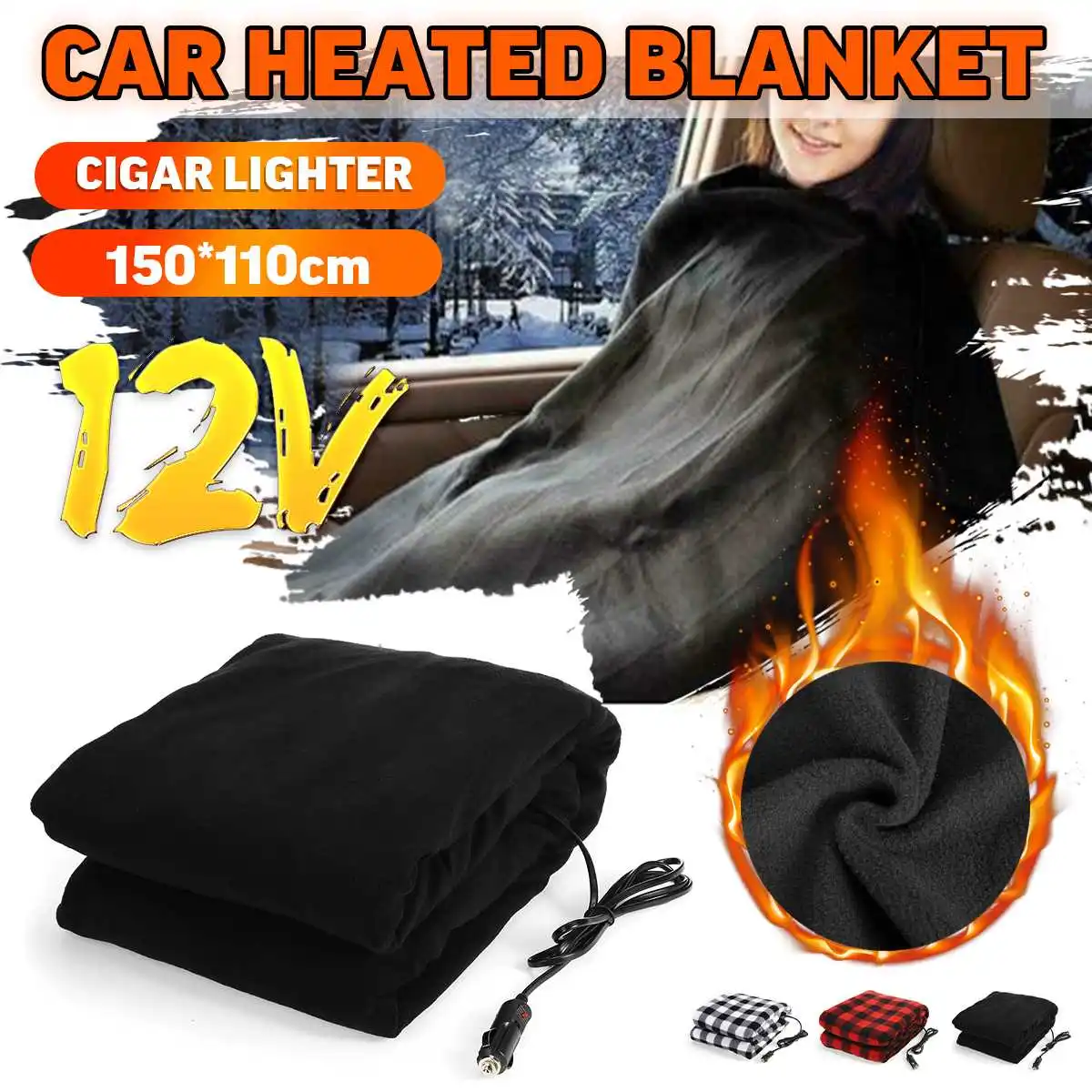 150X110cm Electric Heating Blanket Safety 12V Portable Winter Warming Heated Carpet for Truck Home Office Removable Washing
150X110cm Electric Heating Blanket Safety 12V Portable Winter Warming Heated Carpet for Truck Home Office Removable Washing