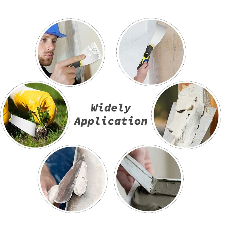 5Pcs Putty Knife Set 1.5/2/3/4/5 Inch Spackle Knife Set Stainless Steel Cleaning Shovel for Remove Wallpaper
5Pcs Putty Knife Set 1.5/2/3/4/5 Inch Spackle Knife Set Stainless Steel Cleaning Shovel for Remove Wallpaper