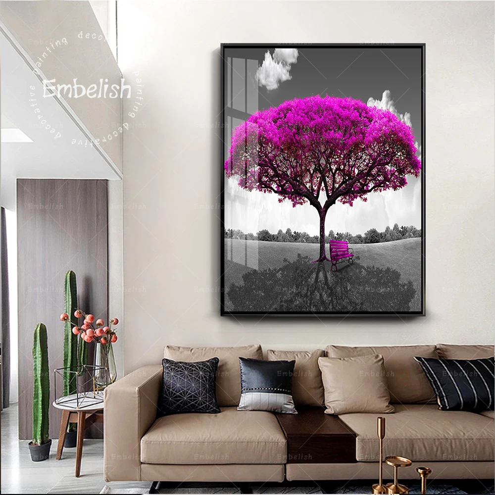 Embelish Long Bench Under Purple Tree Landscape Modern Home Decor Pictures For Living Room Wall Posters HD Canvas Painting
Embelish Long Bench Under Purple Tree Landscape Modern Home Decor Pictures For Living Room Wall Posters HD Canvas Painting