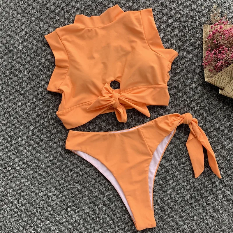 Hollow out Sexy high waist bikini 2019 Knot high neck swimsuit women Crop top Keyhole bikini set bathing suit Brazilian biquini
Hollow out Sexy high waist bikini 2019 Knot high neck swimsuit women Crop top Keyhole bikini set bathing suit Brazilian biquini