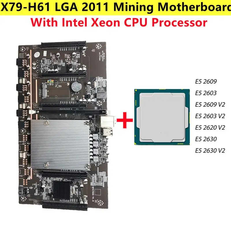X79-H61 LGA 2011 Mining Motherboard CPU Socket 5 PCIe PCI-E Express 3.0 X8 Slots DDR3 Memory Slot For Mining Support 3060 GPU
X79-H61 LGA 2011 Mining Motherboard CPU Socket 5 PCIe PCI-E Express 3.0 X8 Slots DDR3 Memory Slot For Mining Support 3060 GPU