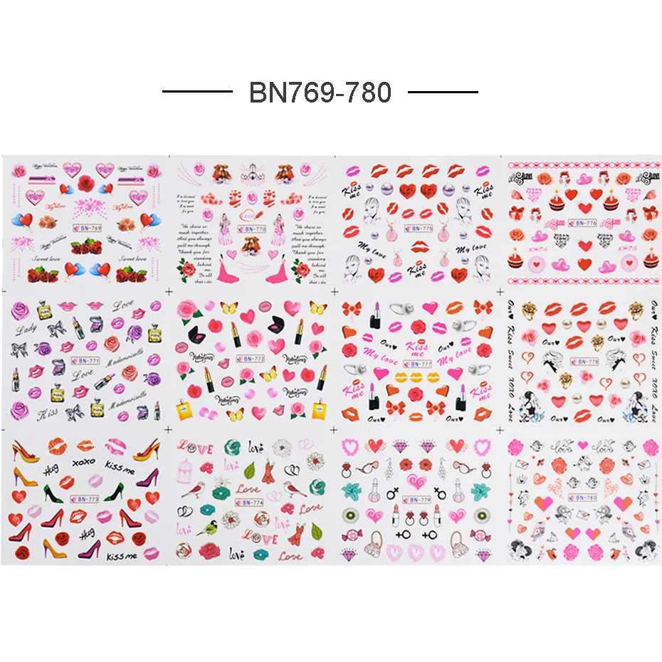 1 Sheet Nails Sticker Valentines Manicure Decal Painted Pattern red lips love Nail DIY Water Transfer Nail Art
1 Sheet Nails Sticker Valentines Manicure Decal Painted Pattern red lips love Nail DIY Water Transfer Nail Art