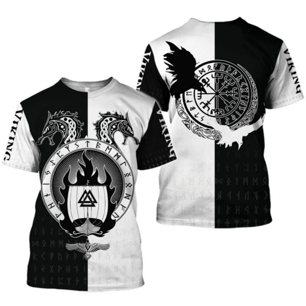 Top Viking logo short-sleeved oversized T-shirt Harajuku hip-hop style unisex shirt New urban fashion spring and summer clothing
Top Viking logo short-sleeved oversized T-shirt Harajuku hip-hop style unisex shirt New urban fashion spring and summer clothing