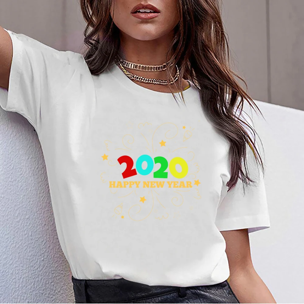 Tops T Shirt Women happy new year 2020 Basic Black Custom Female Tshirt
Tops T Shirt Women happy new year 2020 Basic Black Custom Female Tshirt