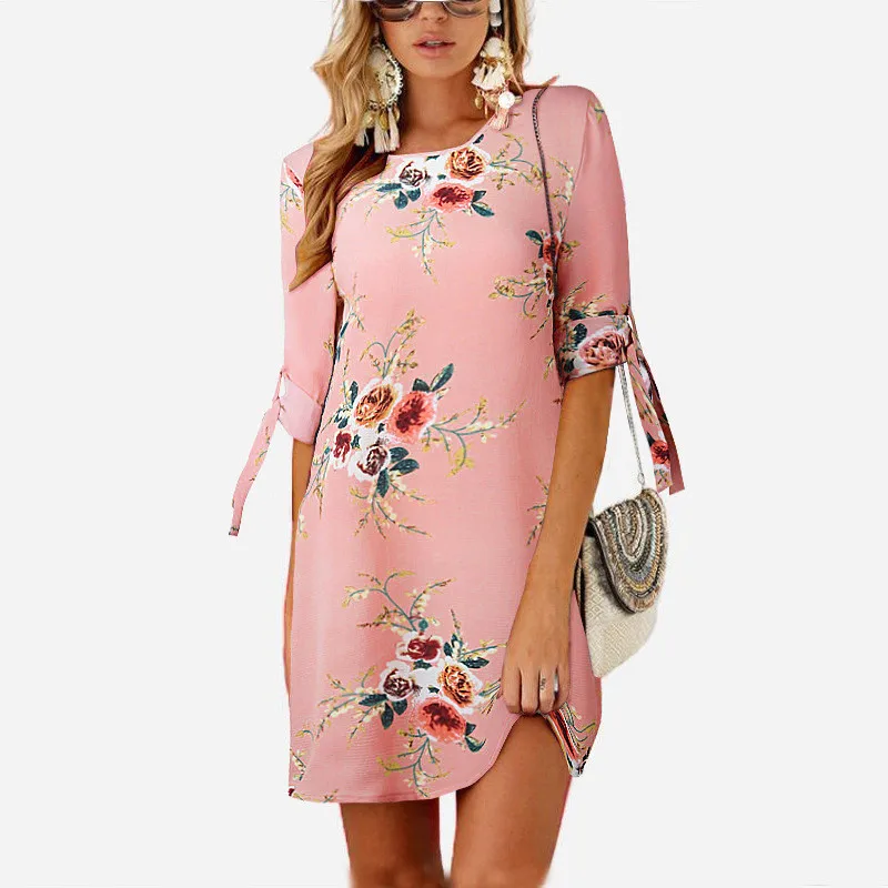 2021 Ladies Summer Dress Bohemian Printed Chiffon Beach Dress Long Loose Mini Party Dress
2021 Ladies Summer Dress Bohemian Printed Chiffon Beach Dress Long Loose Mini Party Dress