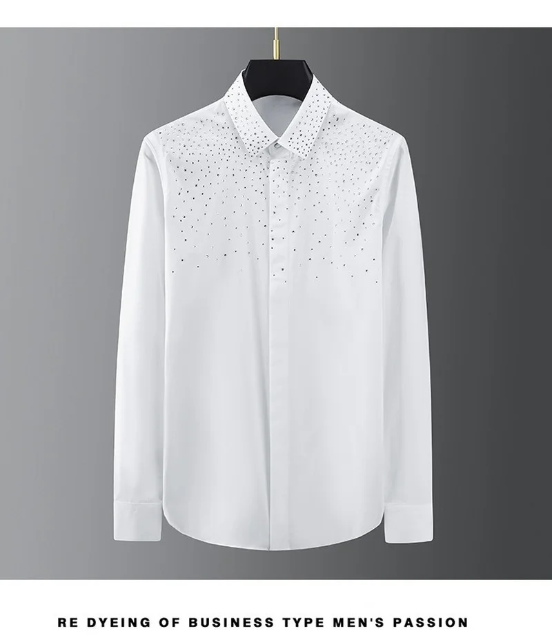 luxury dress shirt New Rhinestone Hot Stamping Shirt Men's Long Sleeve Slim Casual mens long sleeve shirt men dress shirt
luxury dress shirt New Rhinestone Hot Stamping Shirt Men's Long Sleeve Slim Casual mens long sleeve shirt men dress shirt