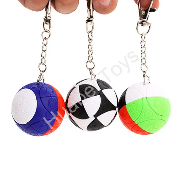 

Spot Keychain Football Rubik's Cube Pyramid 2nd Order 3rd Class Transparent Cylindrical Mini Rubik's Cube Set with Keychain