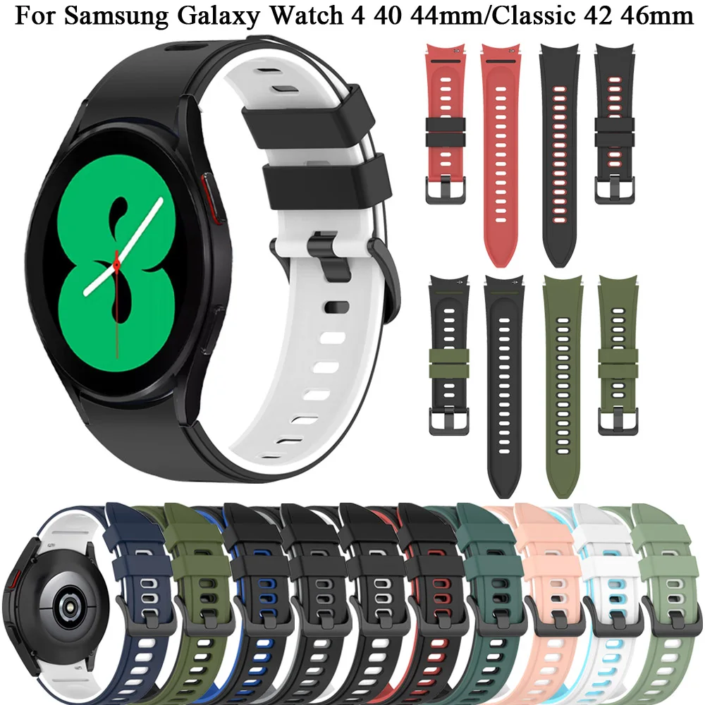 Ремешок силиконовый для Samsung Galaxy Watch 4 40 мм 44 мм, браслет на запястье с изогнутым концом без зазоров, классический, 42 46 мм 20 мм
Ремешок силиконовый для Samsung Galaxy Watch 4 40 мм 44 мм, браслет на запястье с изогнутым концом без зазоров, классический, 42 46 мм 20 мм