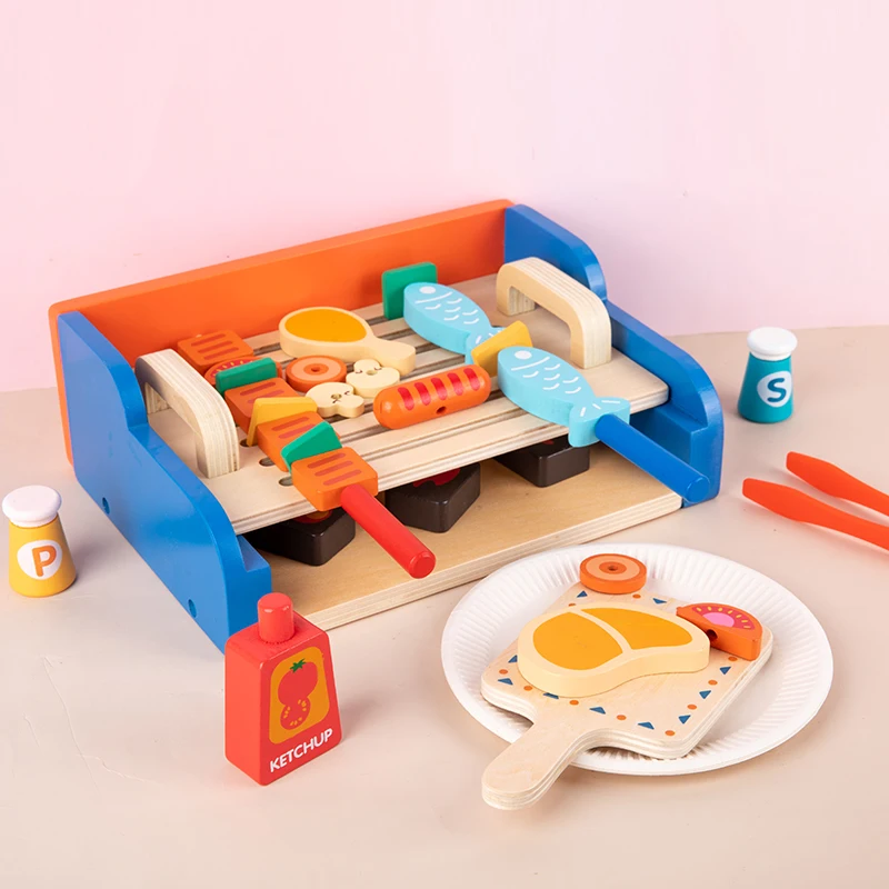 Pretend Play BBQ Game Children Wooden Blocks Kitchen Toys Cooking Pots Set Baby Montessori Early Learning Aids Barbecue Rack Set
Pretend Play BBQ Game Children Wooden Blocks Kitchen Toys Cooking Pots Set Baby Montessori Early Learning Aids Barbecue Rack Set