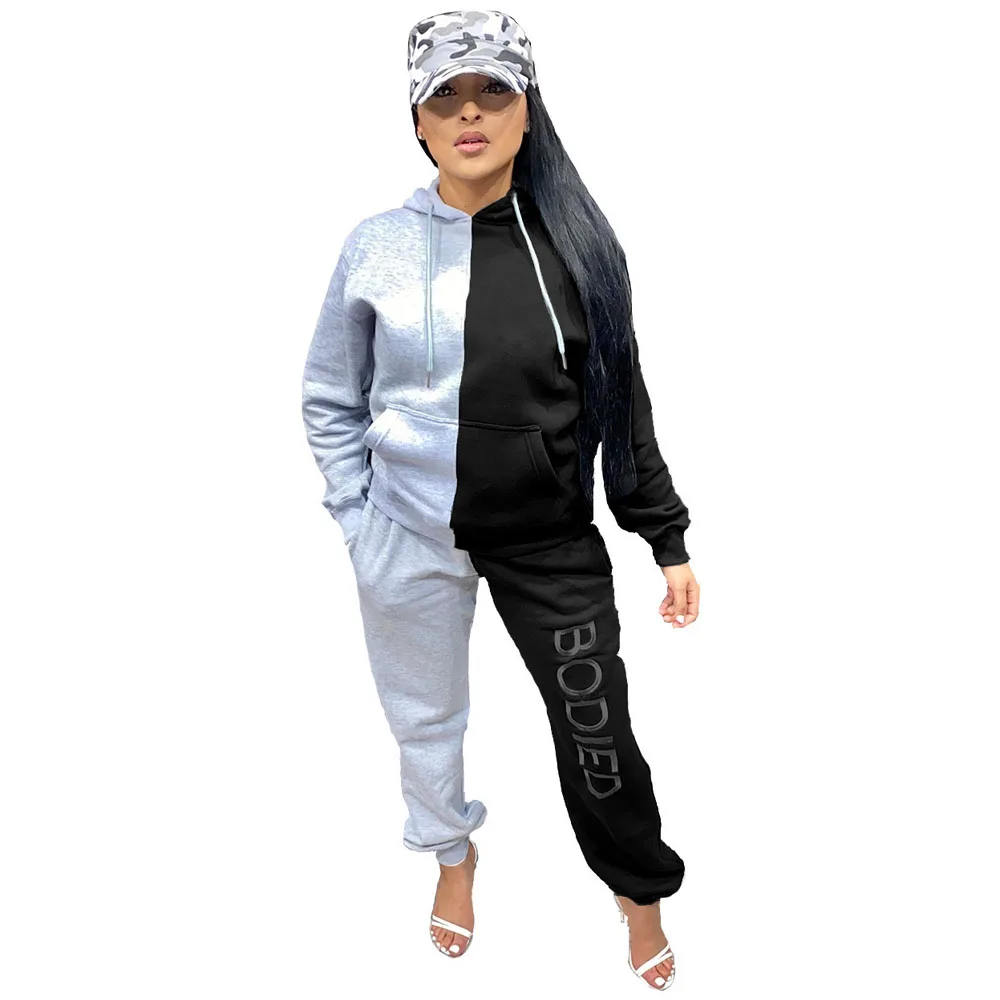 Casual Workout Hoodie Sweatshirt Outfit Color Block Full Sleeve Hooded Pullover Tops+bodied Letter Print Jogger Sweatpant Suits
Casual Workout Hoodie Sweatshirt Outfit Color Block Full Sleeve Hooded Pullover Tops+bodied Letter Print Jogger Sweatpant Suits