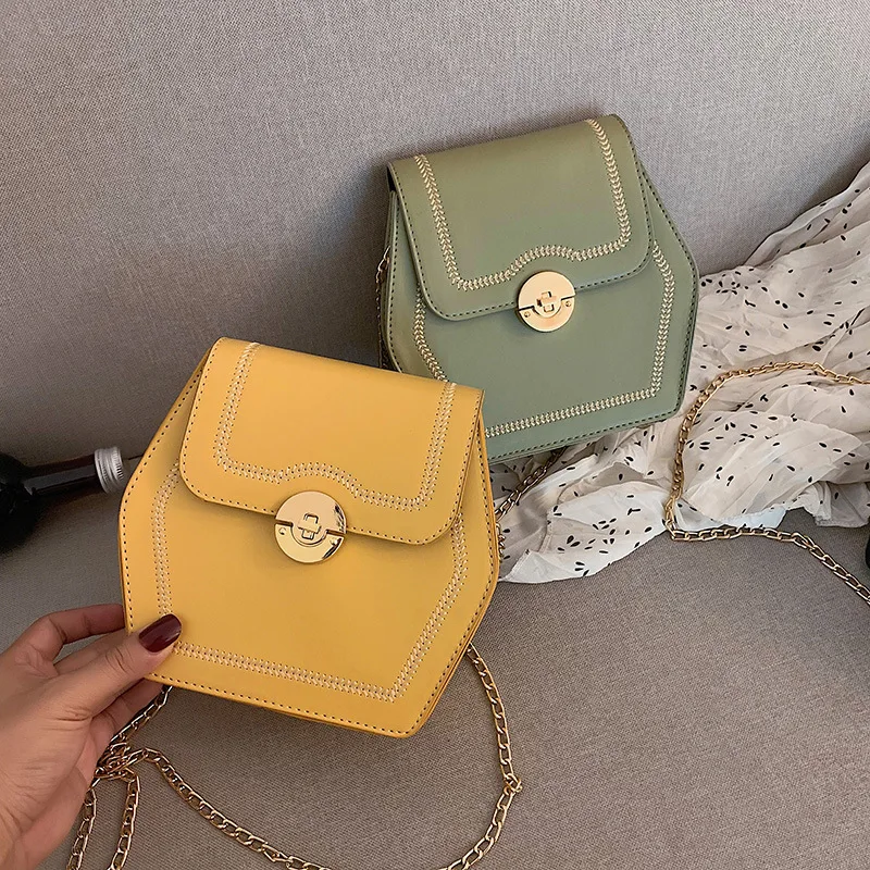 Summer Bags Ladies Leather Shopper One-Shoulder Crossbody Small Fresh, Cute, Fashionable And Casual Chain Polygon A Bag
Summer Bags Ladies Leather Shopper One-Shoulder Crossbody Small Fresh, Cute, Fashionable And Casual Chain Polygon A Bag
