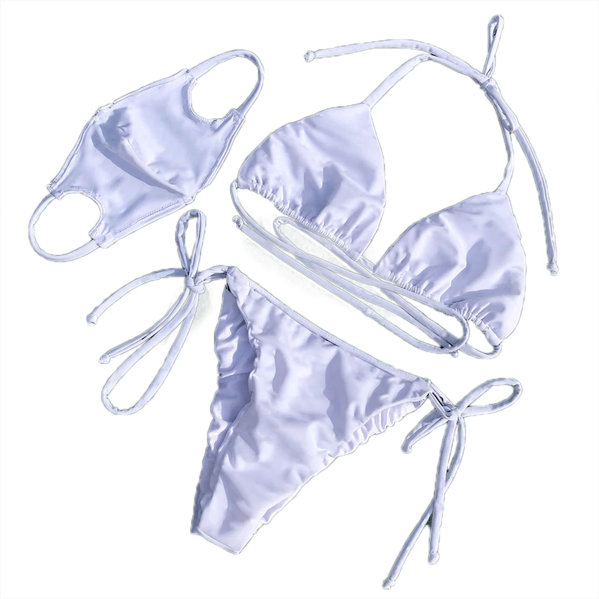 Summer Women Swimsuits Fashion Backless Bandage Bikini Sets With Face Cover Striped Thong Swimsuit Triange Swimwear
Summer Women Swimsuits Fashion Backless Bandage Bikini Sets With Face Cover Striped Thong Swimsuit Triange Swimwear