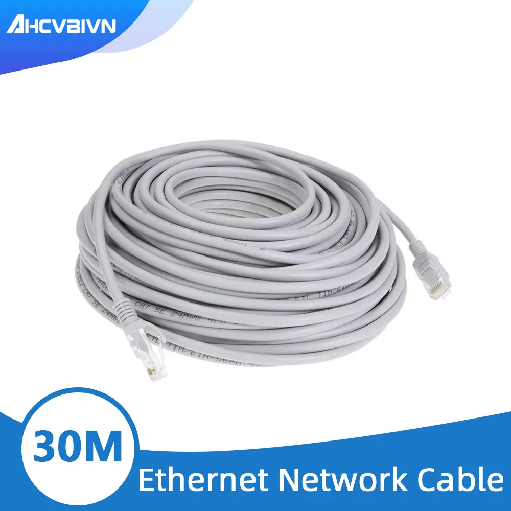 

30M 98ft Cat5 Ethernet Network Cable RJ45 Patch Outdoor Waterproof LAN Cable Wires For CCTV POE IP Camera System