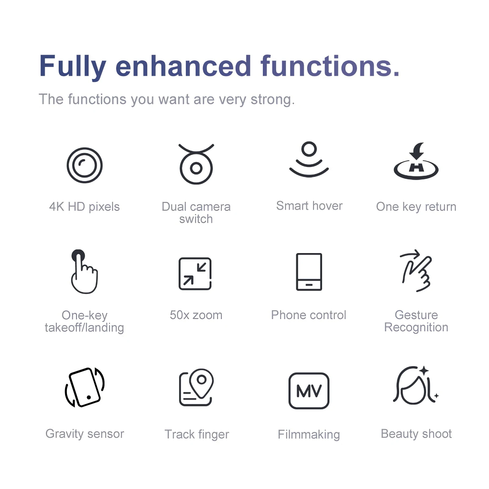 Rechargeable Helicopter Camera Quadcopter 4K High Definition Quadcopter Remote Control Drone 50 Times Zoom Camera Airplane
Rechargeable Helicopter Camera Quadcopter 4K High Definition Quadcopter Remote Control Drone 50 Times Zoom Camera Airplane