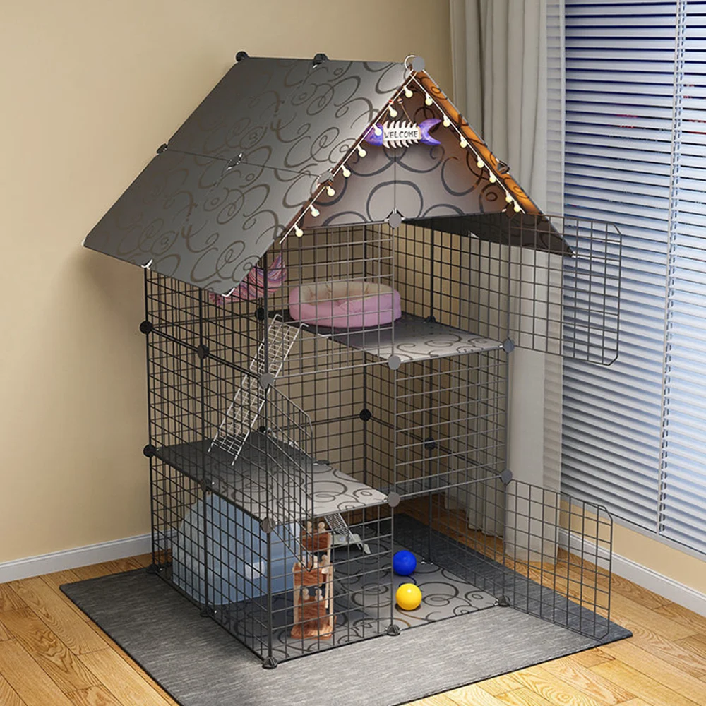 Pets villa Foldable Cat House Iron Fence Playpen Indoor Sleeping Bed Exercise Living Room DIY Kitten Cats Cage Pets villa Large
Pets villa Foldable Cat House Iron Fence Playpen Indoor Sleeping Bed Exercise Living Room DIY Kitten Cats Cage Pets villa Large