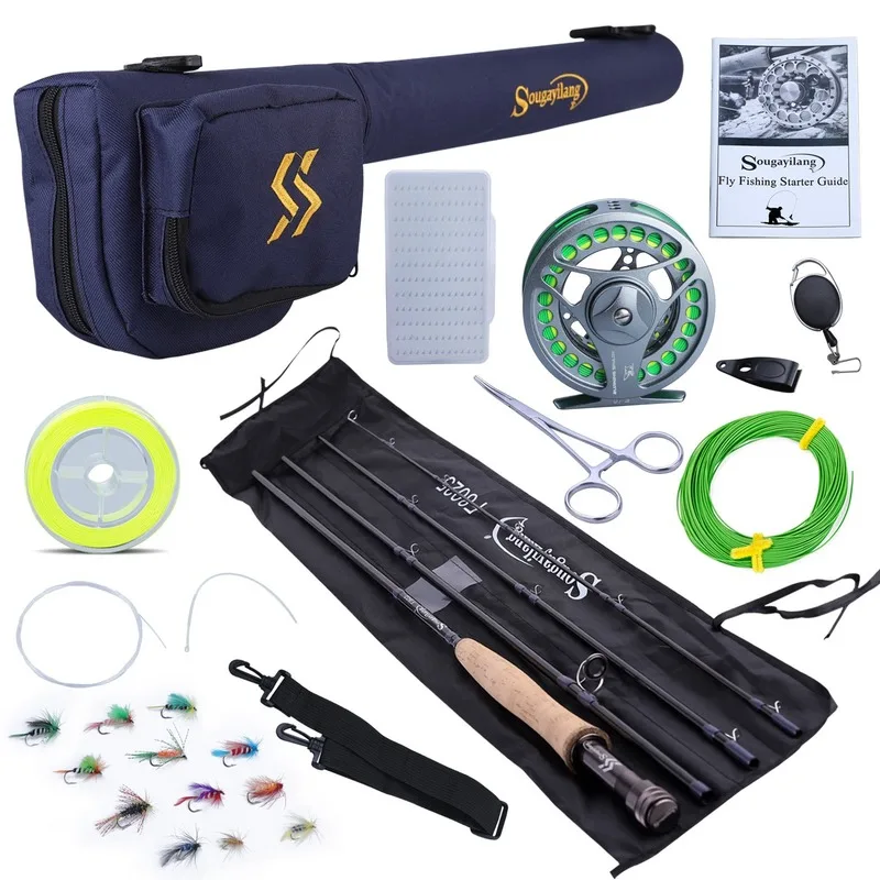 Sougayilang 2.8m Portable Fly Fishing Rod and 5/6 Fly Reel Combo Fishing Pole Fish Line Lure Flies Line Full Accessories Set
Sougayilang 2.8m Portable Fly Fishing Rod and 5/6 Fly Reel Combo Fishing Pole Fish Line Lure Flies Line Full Accessories Set
