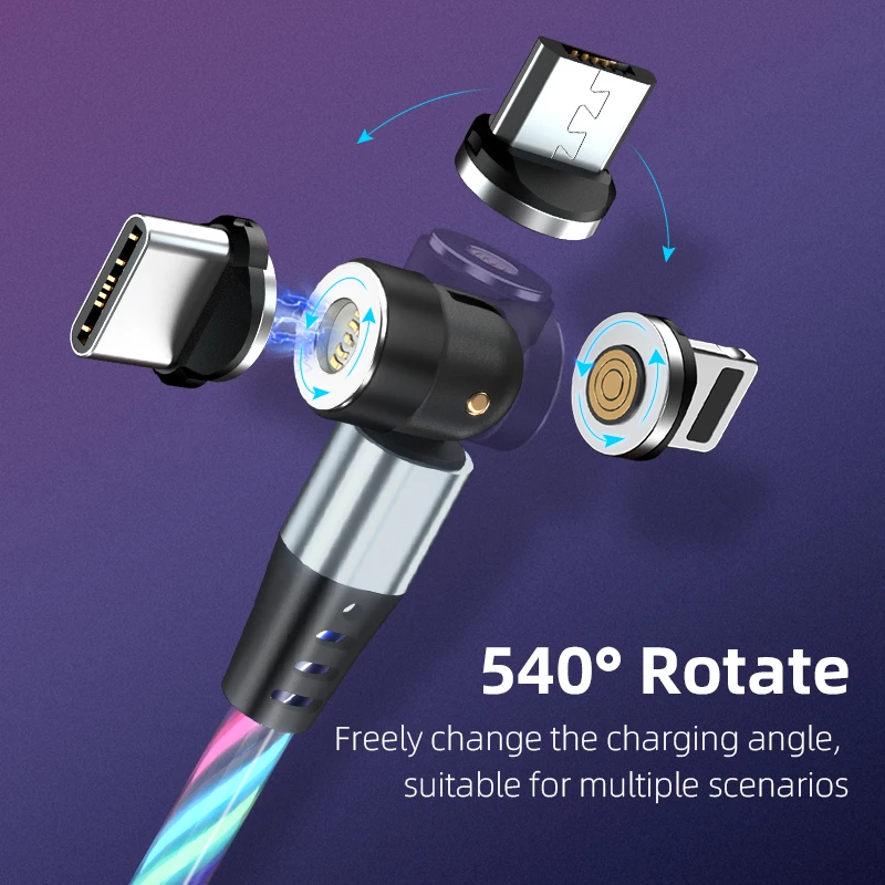ANNXIN Mobile Phone Cable Can Be Rotated 540 Degrees Can Freely Change the Charging Angle Stylish Portable Magnetic Data Cable
ANNXIN Mobile Phone Cable Can Be Rotated 540 Degrees Can Freely Change the Charging Angle Stylish Portable Magnetic Data Cable