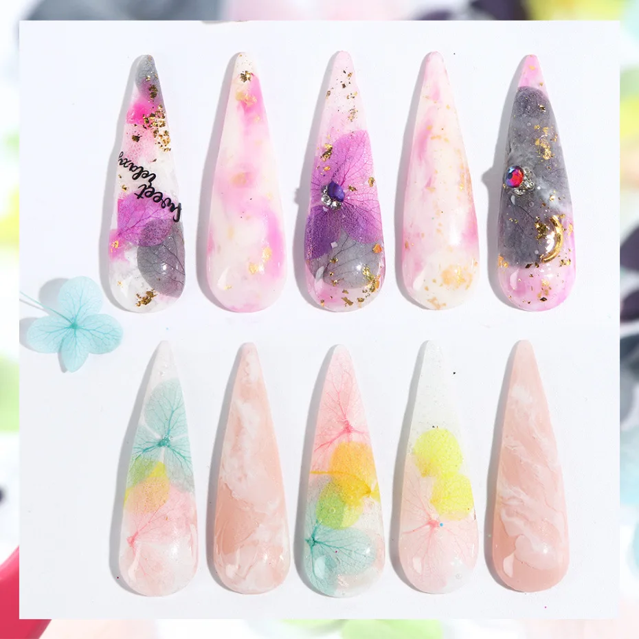 Pressed Dried Flower Nail Art Decoration Hydrangea Floral Petal DIY Tips Sticker Dry Leaf Decals UV Gel Polish Manicure
Pressed Dried Flower Nail Art Decoration Hydrangea Floral Petal DIY Tips Sticker Dry Leaf Decals UV Gel Polish Manicure