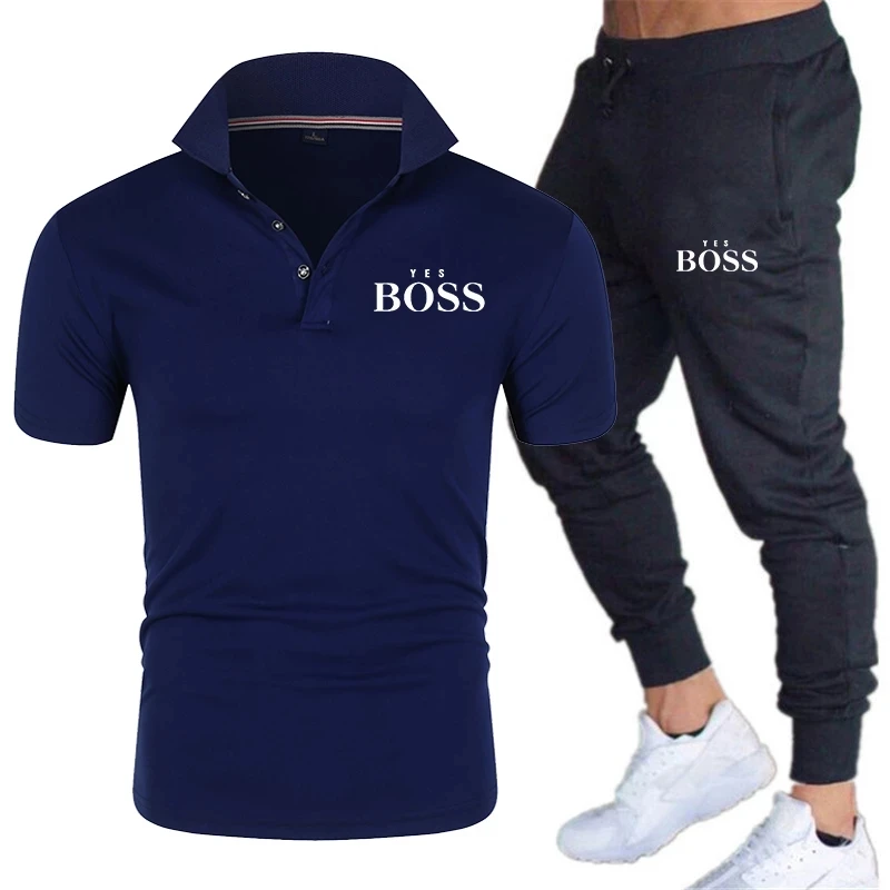 New 2 piece set men's yes boss T-shirt shorts summer polo short-sleeved trousers thin pants sportswear men's basketball shirt
New 2 piece set men's yes boss T-shirt shorts summer polo short-sleeved trousers thin pants sportswear men's basketball shirt