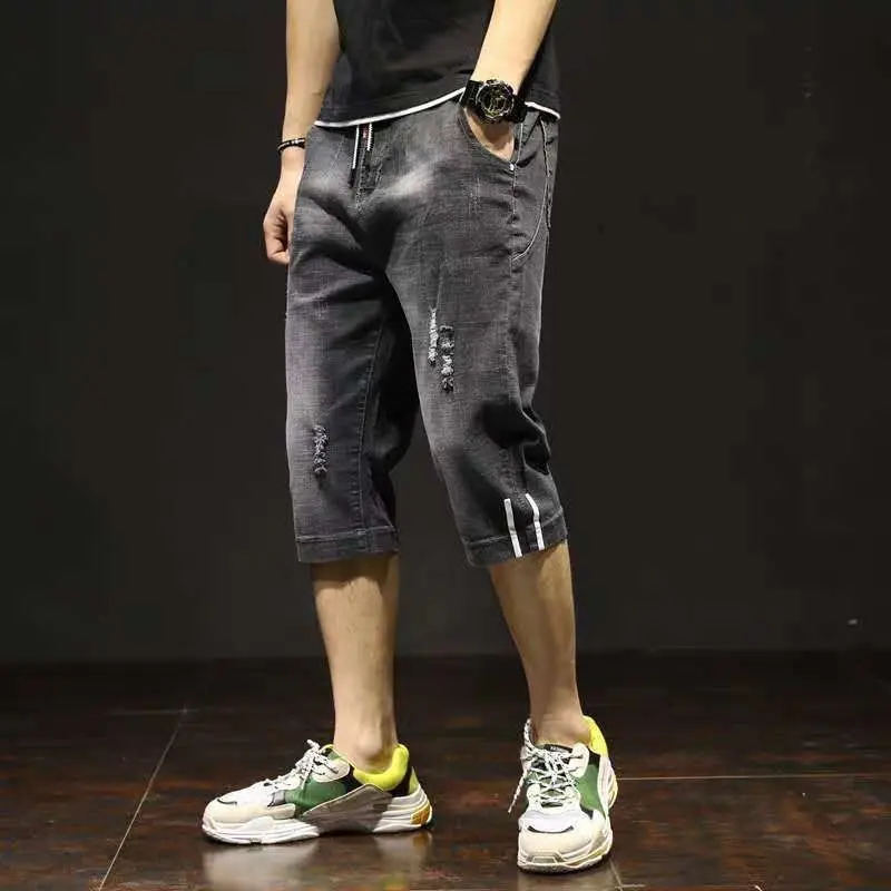 Large Breeches Jeans Summer Thin Capris Men's Stretch Holed Capris Korean Harem denim Pants Loose Джинсы Штаны Jean Men Брюки
Large Breeches Jeans Summer Thin Capris Men's Stretch Holed Capris Korean Harem denim Pants Loose Джинсы Штаны Jean Men Брюки