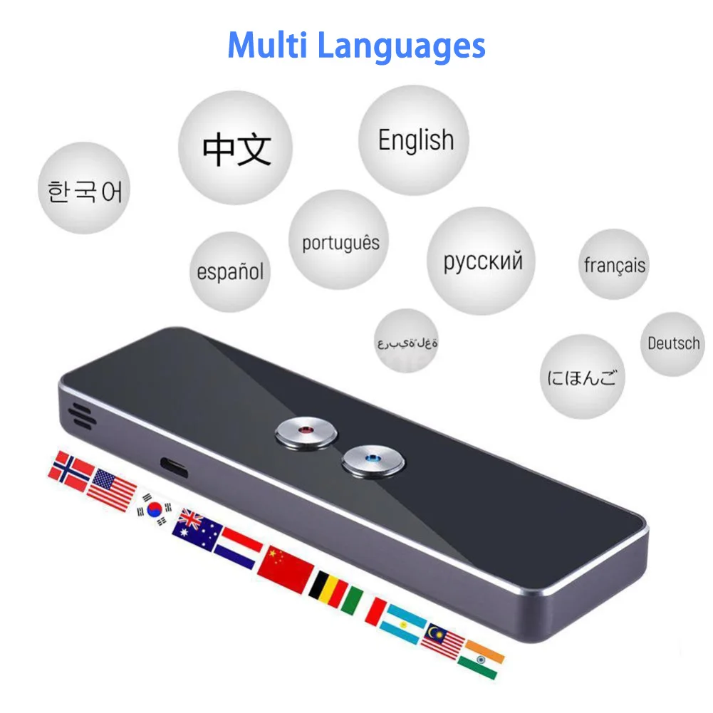 Portable Smart voice translator Two-way 41 multilingual translation to learn how to travel 2 in 1 voice Text business translator
Portable Smart voice translator Two-way 41 multilingual translation to learn how to travel 2 in 1 voice Text business translator