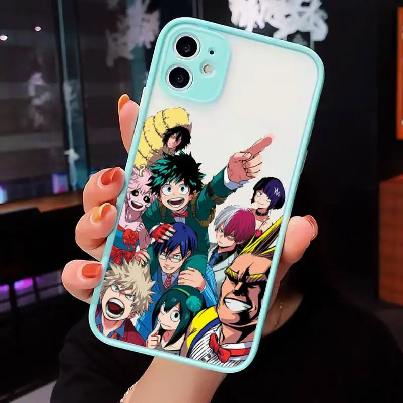 my hero academia Phone Case For iPhone 12 11 Mini Pro XR XS Max 7 8 Plus X Matte transparent blue Back Cover 
my hero academia Phone Case For iPhone 12 11 Mini Pro XR XS Max 7 8 Plus X Matte transparent blue Back Cover