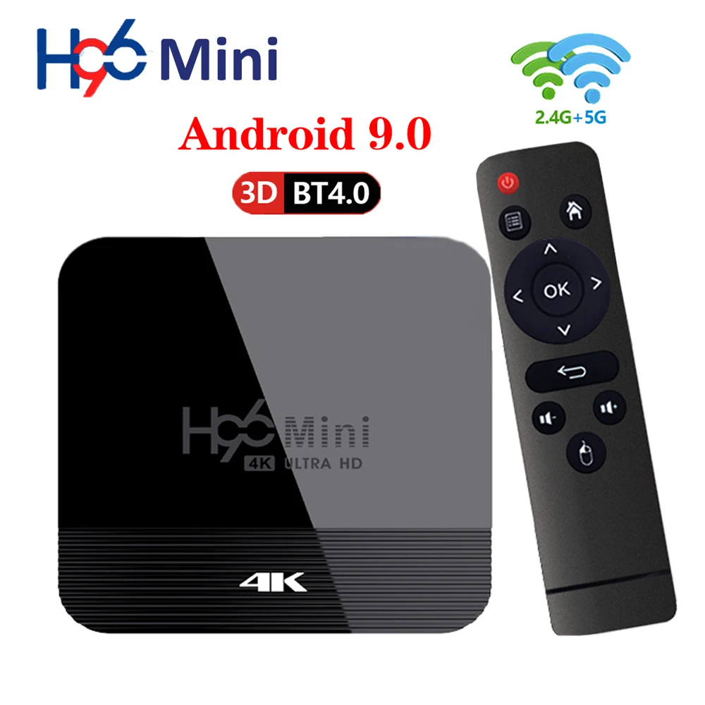 Android Box H96 Mini H8 TV 9 0 2 Гб 16 RK3228 4G/5G Wifi BT4.0 4K Google Play Youtube Hulu Media Player|ТВ-приставки и