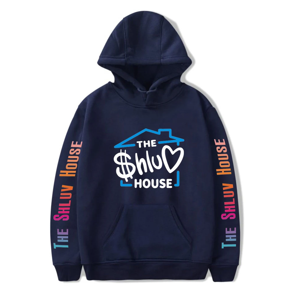 Толстовка Shluv House из хлопка и полиэстера свитшот с капюшоном в стиле хип-хоп худи