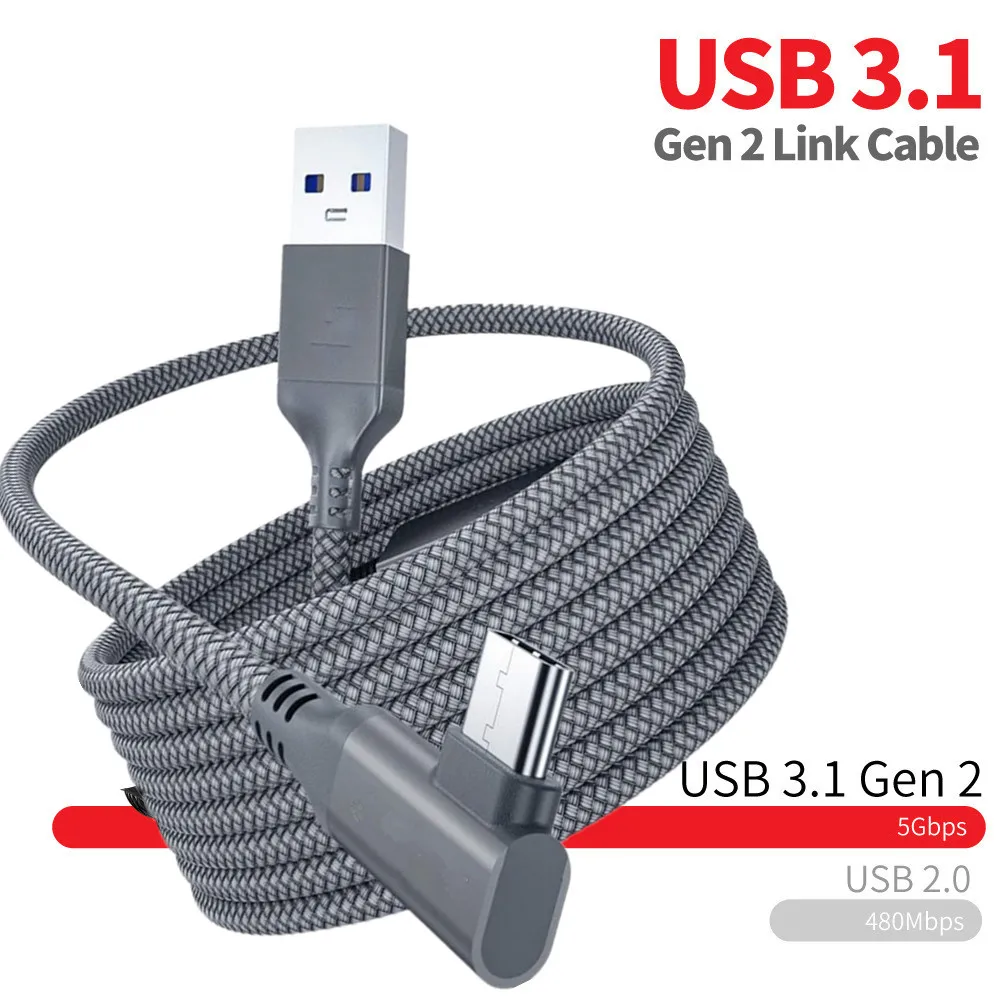 For Oculus Quest 2 Link Cable USB 3.1 Gen 2 for Oculus Link Cable Type C Data Transfer Quick Charge 3M Steam VR Accessories
For Oculus Quest 2 Link Cable USB 3.1 Gen 2 for Oculus Link Cable Type C Data Transfer Quick Charge 3M Steam VR Accessories