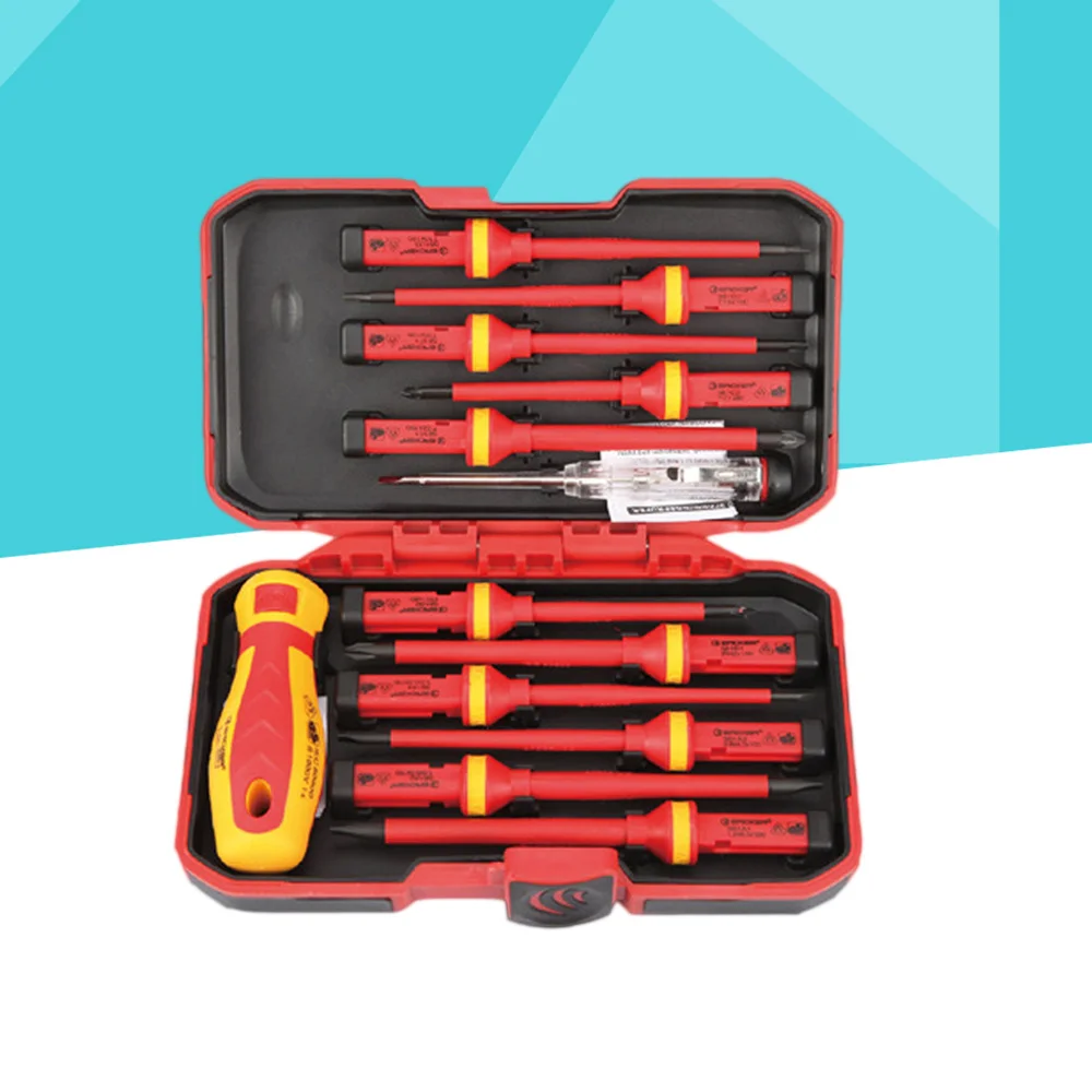 13pcs 1000V Insulated Screwdrivers Set and Magnetic Slotted Pozidriv Torx Bits Electrician Tools Hand Tools
13pcs 1000V Insulated Screwdrivers Set and Magnetic Slotted Pozidriv Torx Bits Electrician Tools Hand Tools