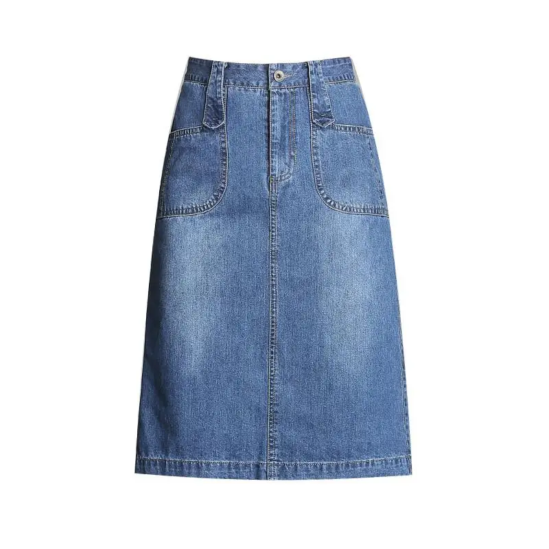 New High Quality Women Spring Autumn High Waist Blue Fashion Casual Knee-length Denim Skirt Plus Size M L XL 2XL 3XL 4XL
New High Quality Women Spring Autumn High Waist Blue Fashion Casual Knee-length Denim Skirt Plus Size M L XL 2XL 3XL 4XL