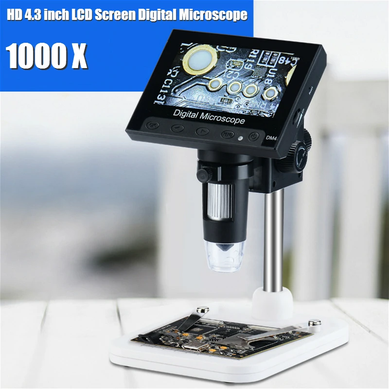 1000X DM4 USB HD 4.3 Inch LCD Screen Digital Microscope Medical Electronic Magnifier Compact Light And Portable Full-featured
1000X DM4 USB HD 4.3 Inch LCD Screen Digital Microscope Medical Electronic Magnifier Compact Light And Portable Full-featured
