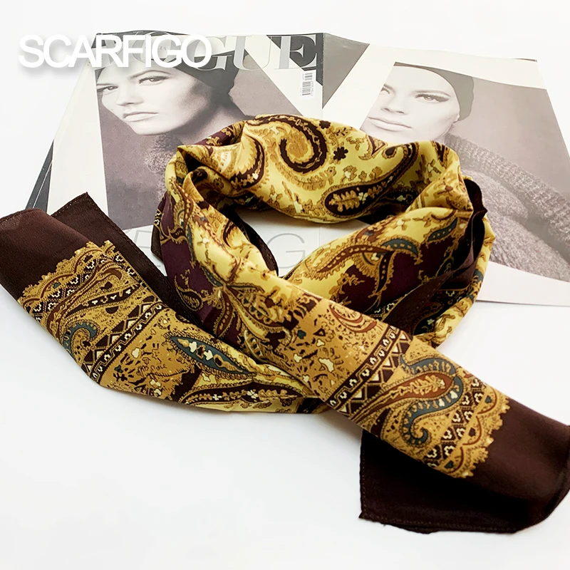 SCARFIGO 135*25CM 100% Silk Scarf Print Vintage Long Scarves 2020 New Fashion Women Neck Scarves
SCARFIGO 135*25CM 100% Silk Scarf Print Vintage Long Scarves 2020 New Fashion Women Neck Scarves