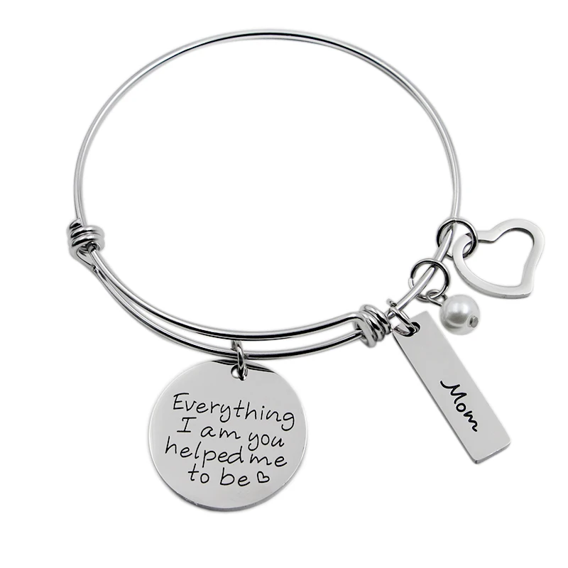 VILLWICE Women Quotes Bangle Heart Charm Bracelets Bangles Adjustable Stainless Steel Inspirational Jewelry Mother Day Gift
VILLWICE Women Quotes Bangle Heart Charm Bracelets Bangles Adjustable Stainless Steel Inspirational Jewelry Mother Day Gift