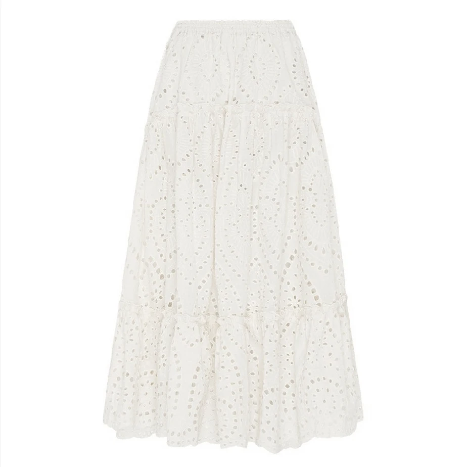 Long Skirts 2021 Summer Beach Holiday Skirt New Maxi Lace Skirt Women 100% Cotton Casual Tassel Lace-up Waist Elastic
Long Skirts 2021 Summer Beach Holiday Skirt New Maxi Lace Skirt Women 100% Cotton Casual Tassel Lace-up Waist Elastic