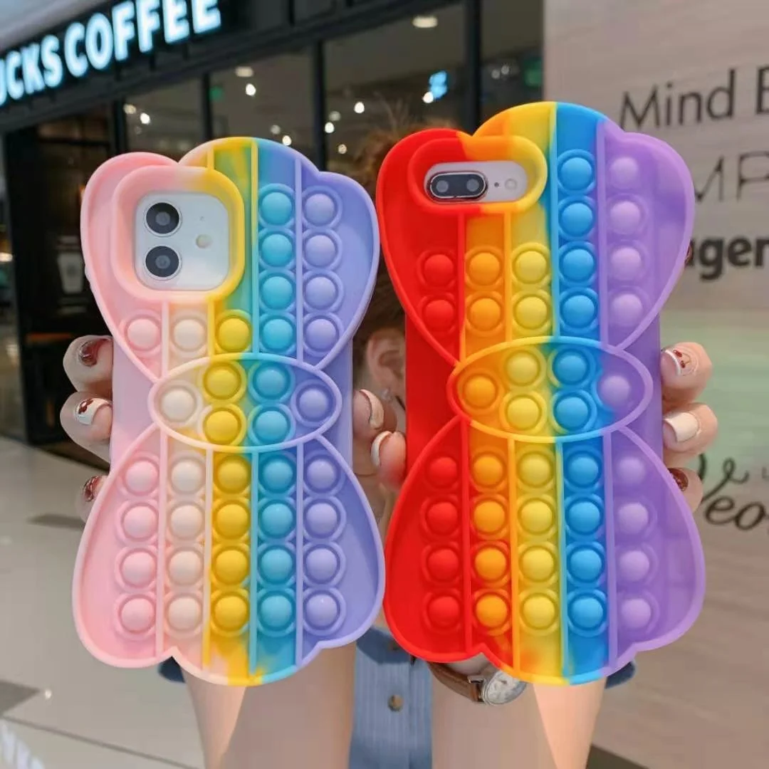 Relieve Stress Fidget Toys Push Bubble Bow Cat Phone case for iphone7 8 xs xr 11 12pro se mini Antistress Back cover Funda
Relieve Stress Fidget Toys Push Bubble Bow Cat Phone case for iphone7 8 xs xr 11 12pro se mini Antistress Back cover Funda