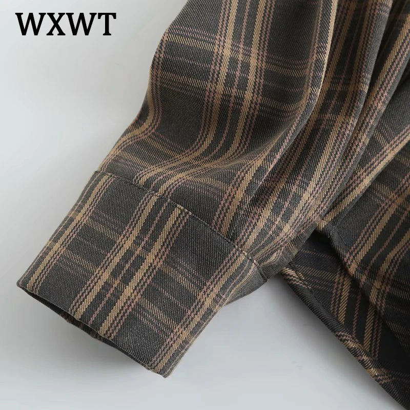 WXWT Spring Women Lazy wind Loose Plaid Shirt Turn-down Collar Long Sleeve Ladies Casual Blouses Tops XW607
WXWT Spring Women Lazy wind Loose Plaid Shirt Turn-down Collar Long Sleeve Ladies Casual Blouses Tops XW607