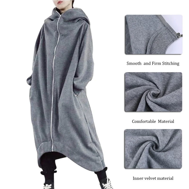 Women Long Sleeve Casual Hooded Coats Winter Fleece Jackets Plus Size Sweatshirt Coat Loose Outwear Windbreakers
Women Long Sleeve Casual Hooded Coats Winter Fleece Jackets Plus Size Sweatshirt Coat Loose Outwear Windbreakers