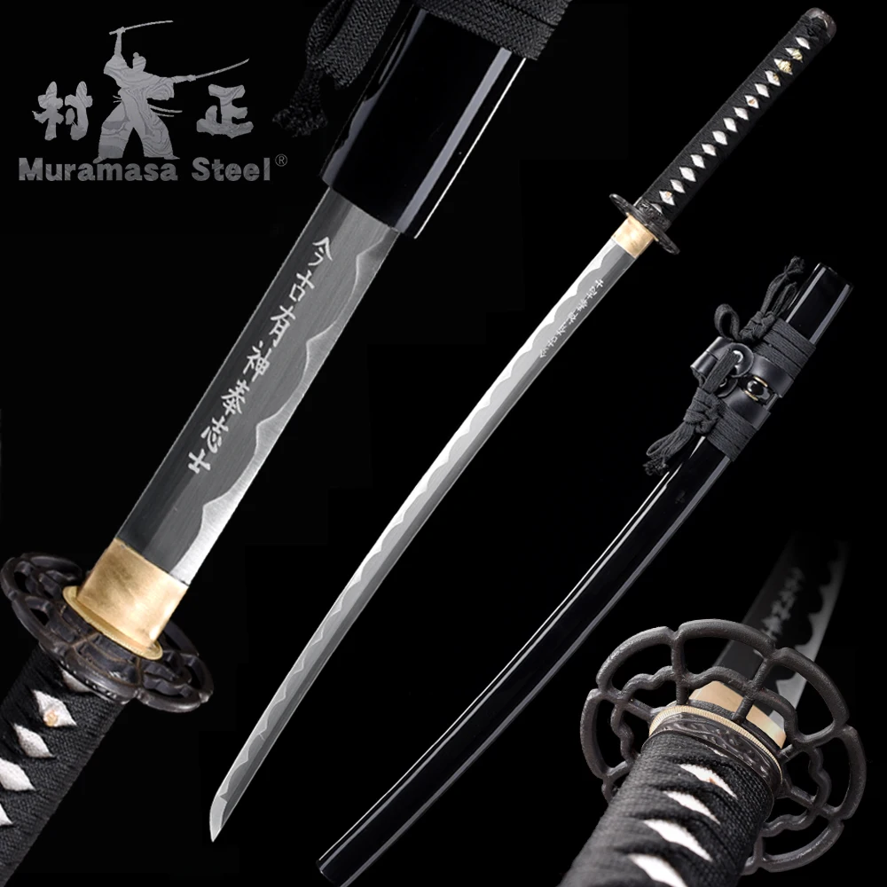 Bushi Do Katanas Moive, Реплика, металлические мечи, стальное лезвие Tang, острые готовые гравировочные слова-Приблизительная длина
Bushi Do Katanas Moive, Реплика, металлические мечи, стальное лезвие Tang, острые готовые гравировочные слова-Приблизительная длина
