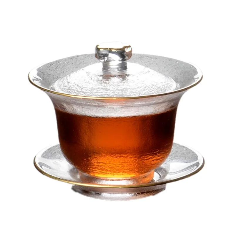 Thicken Heat Resistant Transparent Glass Gaiwan Creative Tin Plum Blossom Decoration Chinese Tea Bowl Master Teacup Drinkware
Thicken Heat Resistant Transparent Glass Gaiwan Creative Tin Plum Blossom Decoration Chinese Tea Bowl Master Teacup Drinkware