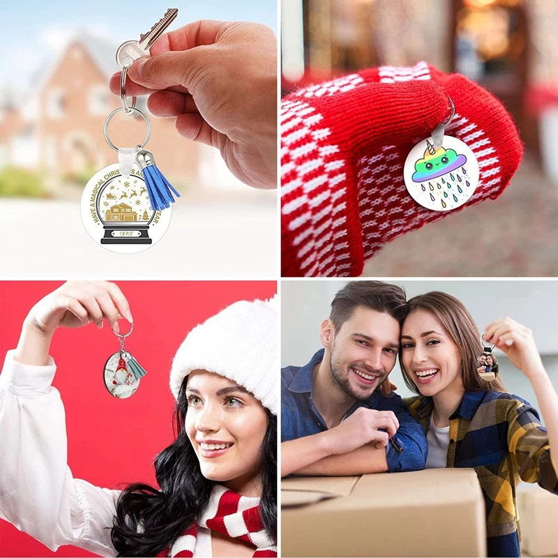 Sublimation Blank Keychain Heat Transfer Keychain MDF DIY Blank Keychain with Key Chains and Colorful Tassels (60Pieces)
Sublimation Blank Keychain Heat Transfer Keychain MDF DIY Blank Keychain with Key Chains and Colorful Tassels (60Pieces)