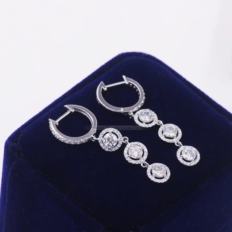 Tianyu Gems Silver Jewelry Moissanite Dangle Drop Earrings Round 2.1ct Luxury Diamond Earring Classic Fashion Trendy Women Gifts
Tianyu Gems Silver Jewelry Moissanite Dangle Drop Earrings Round 2.1ct Luxury Diamond Earring Classic Fashion Trendy Women Gifts