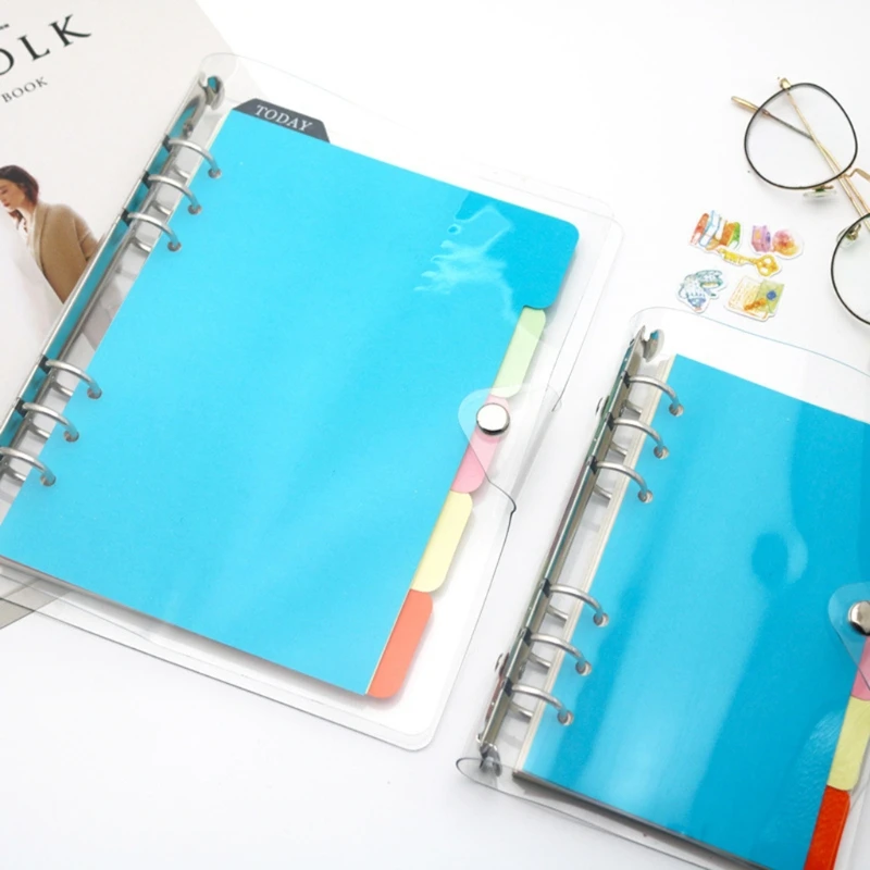 A5/A6 PVC 6-Ring Binder Cover Protector Loose Leaf Folder Shell for Planner Page notebook binder 3 ring 1 inch High Quality
A5/A6 PVC 6-Ring Binder Cover Protector Loose Leaf Folder Shell for Planner Page notebook binder 3 ring 1 inch High Quality