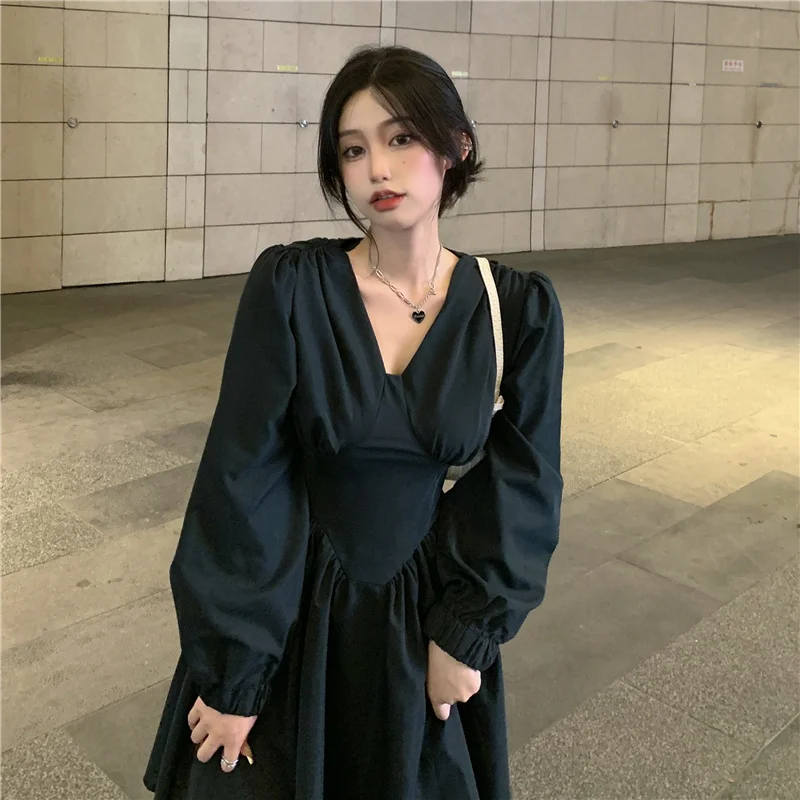 CMAZ Elegant V-neck Cinched Short Dress Women's 2021 Autumn New Sneaky Design Slim Slimming Pleated Dress
CMAZ Elegant V-neck Cinched Short Dress Women's 2021 Autumn New Sneaky Design Slim Slimming Pleated Dress