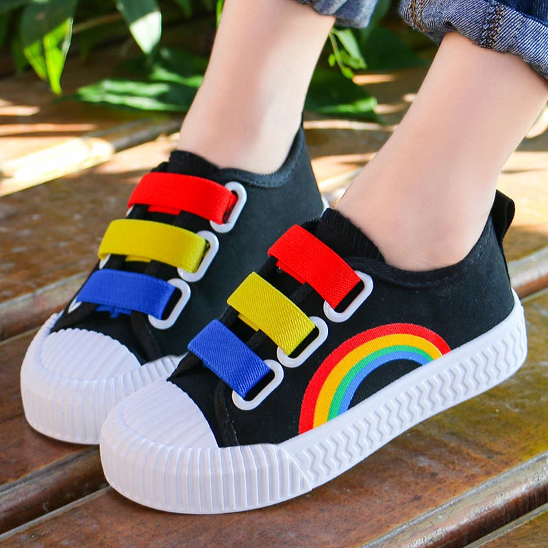 Rainbow Children Walking Shoes Kids Boy Girl Breathable Canvas Shoes Summer Anti-Skid Sport Sneakers Spring Fashion Flats
Rainbow Children Walking Shoes Kids Boy Girl Breathable Canvas Shoes Summer Anti-Skid Sport Sneakers Spring Fashion Flats