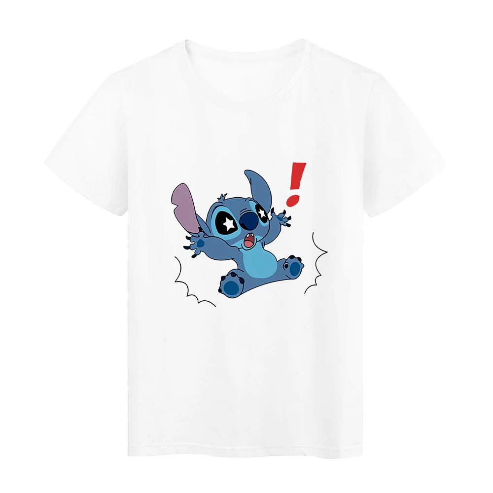 Disney Basic T-shirts with short sleeves Stitch Exquisite Printed Woman T-shirts Funny Breathable Cool Vogue Femininas Tumblr
Disney Basic T-shirts with short sleeves Stitch Exquisite Printed Woman T-shirts Funny Breathable Cool Vogue Femininas Tumblr