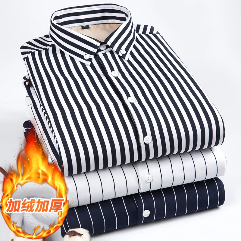 Elegant striped plus size men's Korean striped warm shirt men's winter plus velvet thick cool shirt HFYF
Elegant striped plus size men's Korean striped warm shirt men's winter plus velvet thick cool shirt HFYF